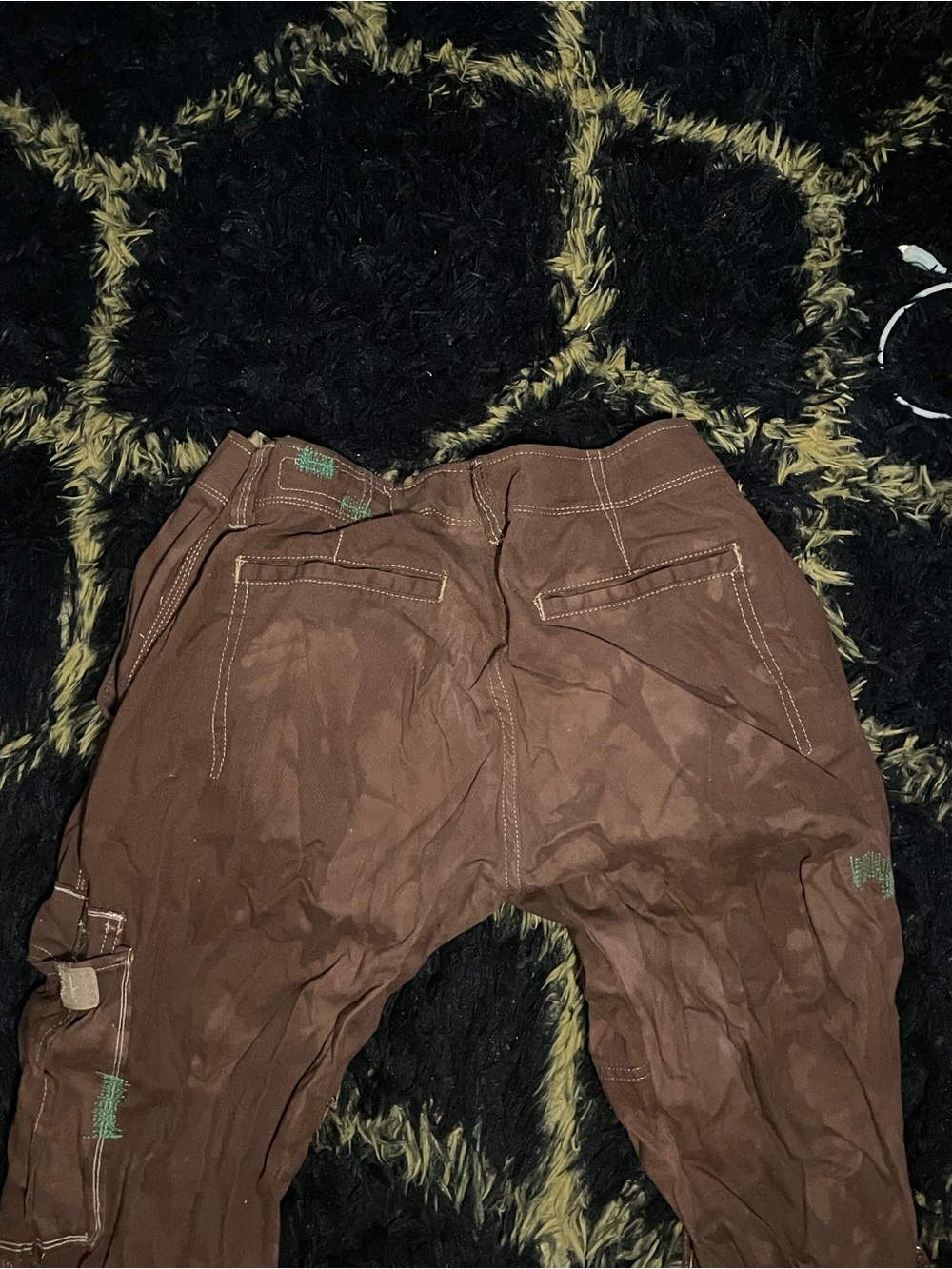 Wrangler Brown Men's Cargo Pants with Side Pockets